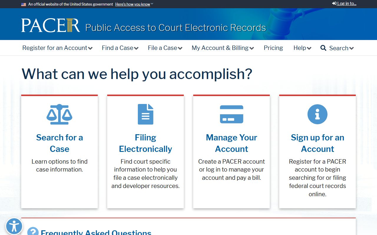 Douglas County probate records PACER federal court access