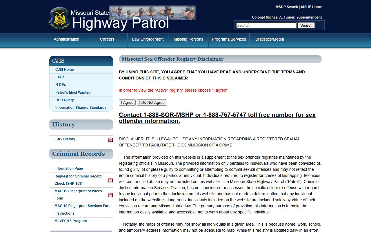 Douglas County warrant records MSHP sex offender registry information